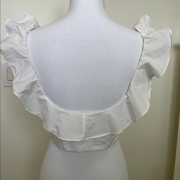 Wilfred Sandrine Crop Blouse White Size 8 - Like New - Picture 3 of 5